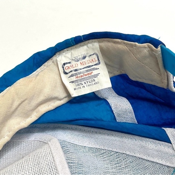 Vintage 90’s Camel Smooth Character Blue Tie Dye Nylon Baseball Cap Dad Hat - Picture 9 of 11